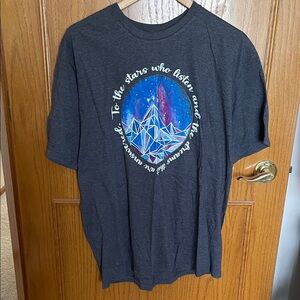 ACOTAR Inspired Graphic Charcoal Tee with Star Design